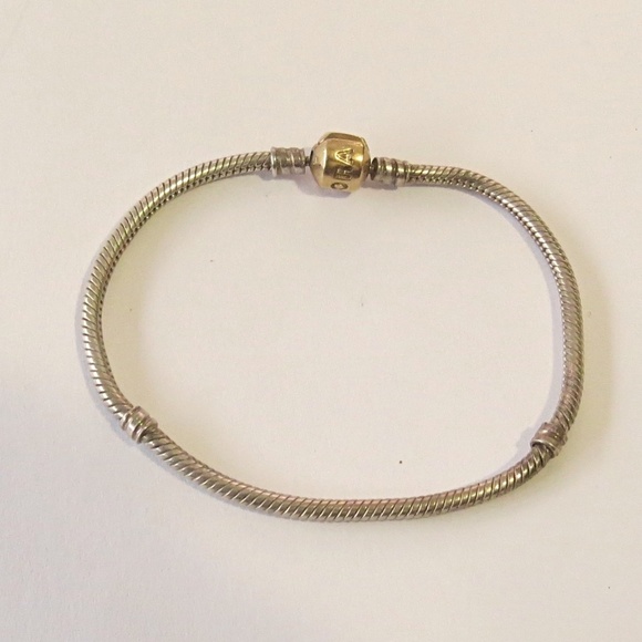 Vintage PANDORA Bracelet with 14k Gold Clasp and Many Charms - Picture 2 of 8